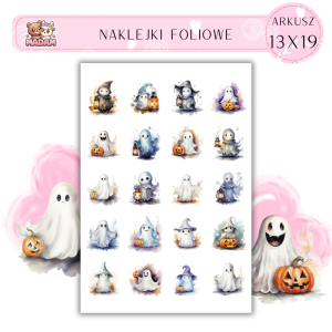 Naklejki Foliowe Duchy i Dynie Halloween 13x19, Madam