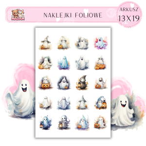 Naklejki Foliowe Duchy i Dynie Halloween 13x19, Madam