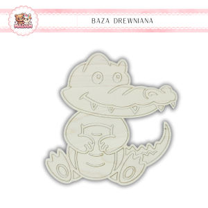 Baza drewniana do dekoracji Krokodyl 20 cm, MaDam