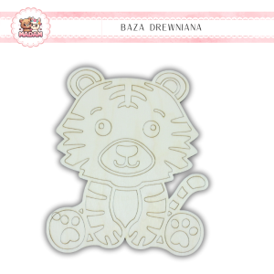 Baza Drewniana do dekoracji Tygrys 20 cm, MaDam