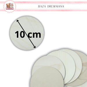 Baza drewniana do dekoracji Koło 10 cm 1 sztuka 3mm, MaDam