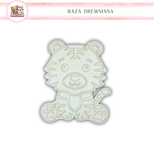 Baza drewniana do dekoracji Tygrys 15 cm, MaDam