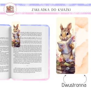 Zakładka do książki tradycyjna dwustronna Królik, MaDam