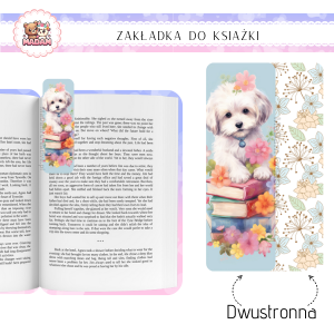 Zakładka do książki tradycyjna dwustronna Pies, MaDam