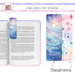 Zakładka do książki tradycyjna dwustronna Akwarelowa Kraina, MaDam