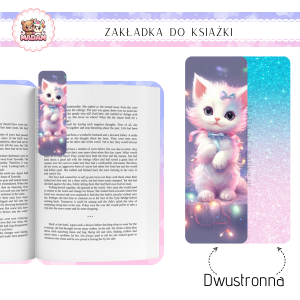 Zakładka do książki tradycyjna dwustronna Słodki Kotek, MaDam