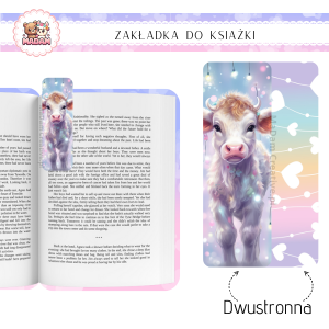 Zakładka do książki tradycyjna dwustronna Włochata Krowa, MaDam