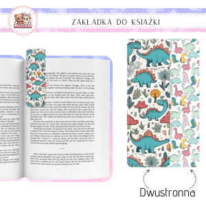 Zakładka do książki tradycyjna dwustronna Dinozaury, MaDam