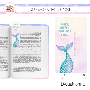 Zakładka do książki tradycyjna dwustronna Ogon syreny, MaDam