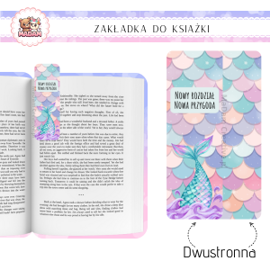 Zakładka do książki tradycyjna dwustronna Syrenka, MaDam