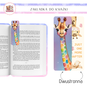 Zakładka do książki tradycyjna dwustronna Żyrafa, MaDam