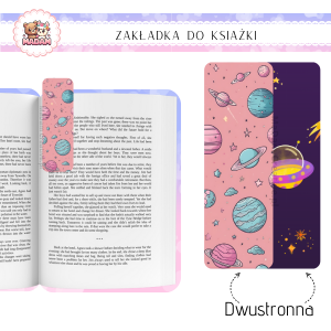 Zakładka do książki tradycyjna dwustronna Kosmos Planety, MaDam