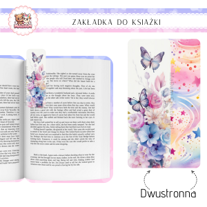 Zakładka do książki tradycyjna dwustronna Motyle, MaDam