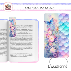 Zakładka do książki tradycyjna dwustronna Motyle, MaDam