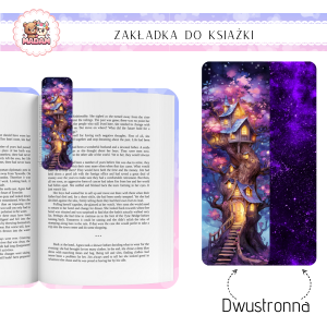 Zakładka do książki tradycyjna dwustronna Magiczny Dom na Drzewie, MaDam