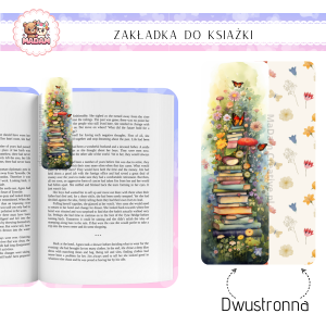 Zakładka do książki tradycyjna dwustronna Kwiatowe Ksiązki, MaDam