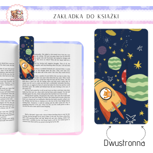 Zakładka do książki tradycyjna dwustronna Kosmos, MaDam