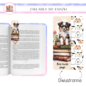 Zakładka do książki tradycyjna dwustronna Pies, MaDam