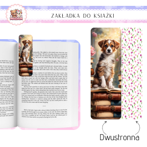 Zakładka do książki tradycyjna dwustronna Pies, MaDam