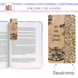 Zakładka do książki tradycyjna dwustronna Kotek, MaDam