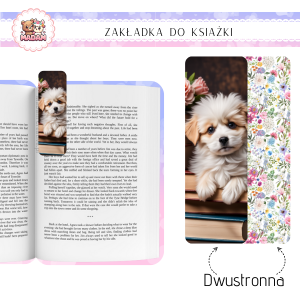 Zakładka do książki tradycyjna dwustronna Piesek, MaDam