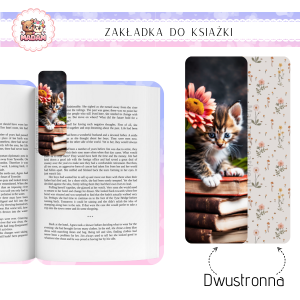 Zakładka do książki tradycyjna dwustronna Kotek, MaDam