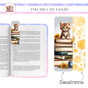 Zakładka do książki tradycyjna dwustronna Kotek, MaDam