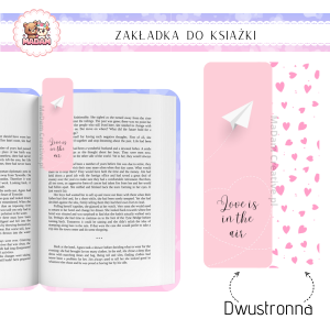 Zakładka do książki tradycyjna dwustronna Love, MaDam