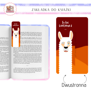 Zakładka do książki tradycyjna dwustronna Lama, MaDam