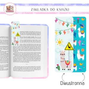 Zakładka do książki tradycyjna dwustronna Lama, MaDam