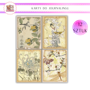 Karty do Journalingu 12 sztuk 160g Vintage, MaDam