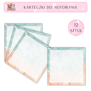 Karteczki do notowania Marmur 75x75 mm 12 sztuk, MaDam