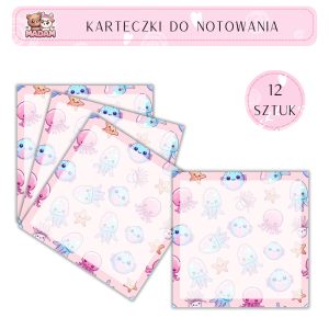 Karteczki do notowania Morskie 75x75 mm 12 sztuk, MaDam