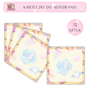 Karteczki do notowania Syrenka 75x75 mm 12 sztuk, MaDam