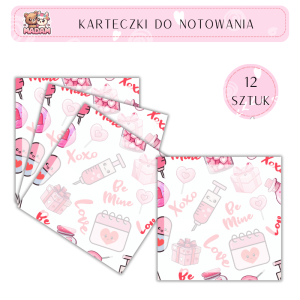 Karteczki do notowania Xoxo Love 75x75 mm 12 sztuk, MaDam