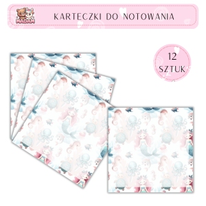 Karteczki do notowania Syrenka 75x75 mm 12 sztuk, MaDam