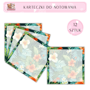 Karteczki do notowania Jungle 75x75 mm 12 sztuk, MaDam