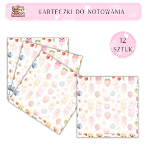 Karteczki do notowania Lody 75x75 mm 12 sztuk, MaDam