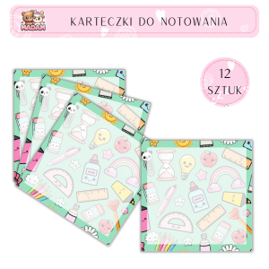 Karteczki do notowania Szkoła 75x75 mm 12 sztuk, MaDam