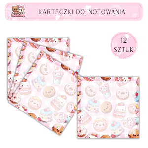 Karteczki do notowania Cukiernia Ciastka 75x75 mm 12 sztuk, MaDam