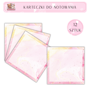 Karteczki do notowania Ombre 75x75 mm 12 sztuk, MaDam
