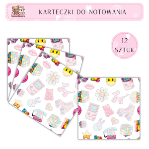 Karteczki do notowania Kawaii Girl 75x75 mm 12 sztuk, MaDam