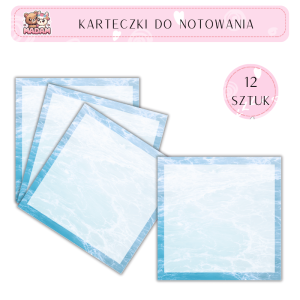 Karteczki do notowania Woda 75x75 mm 12 sztuk, MaDam