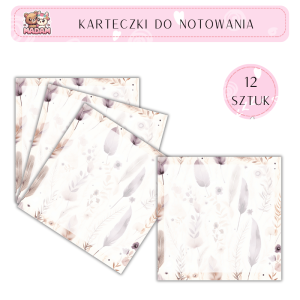 Karteczki do notowania Boho 75x75 mm 12 sztuk, MaDam