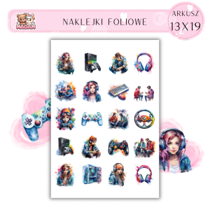 Naklejki Foliowe Gaming 13x19, MaDam