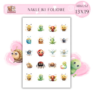 Naklejki Foliowe Owady 13x19, MaDam
