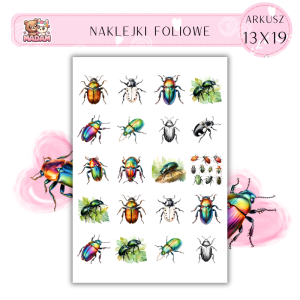Naklejki Foliowe Owady 13x19, MaDam