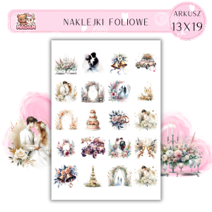 Naklejki Foliowe Ślub Wesele 20 13x19, Madam_