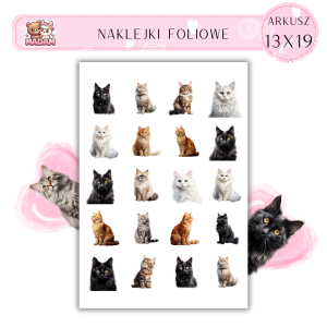 Naklejki Foliowe Kot 13x19, Madam