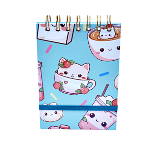 Notes na spirali Sweet Kawaii A6 z gumką 50 kartek kratka, MaDam